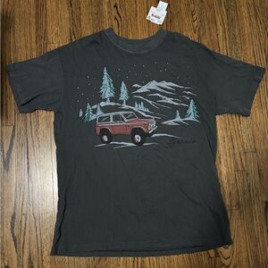 American Eagle Outfitters Charcoal Graphic Tee